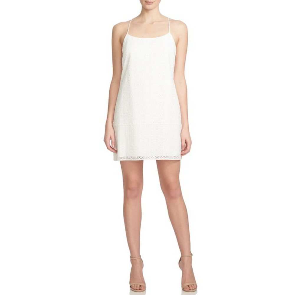 NWOT 1.State White Eyelet Shift Dress XS